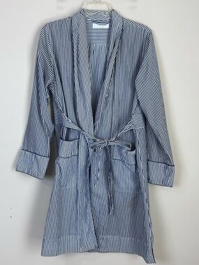 LAKE Women's Robe Cotton Lightweight Midi Sz Small